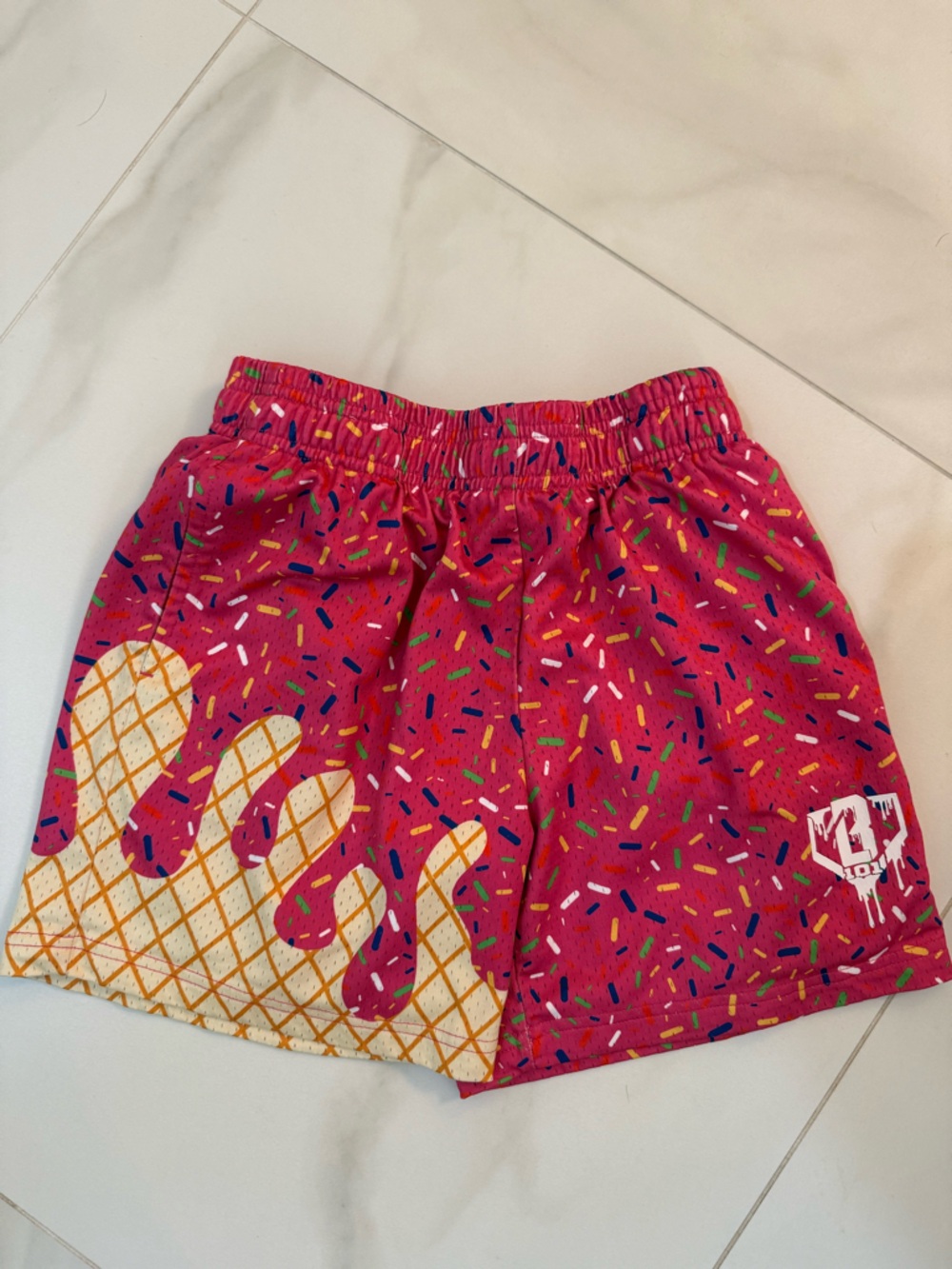 Baseball Lifestyle 101 Pink Ice Cream Sprinkle Shorts